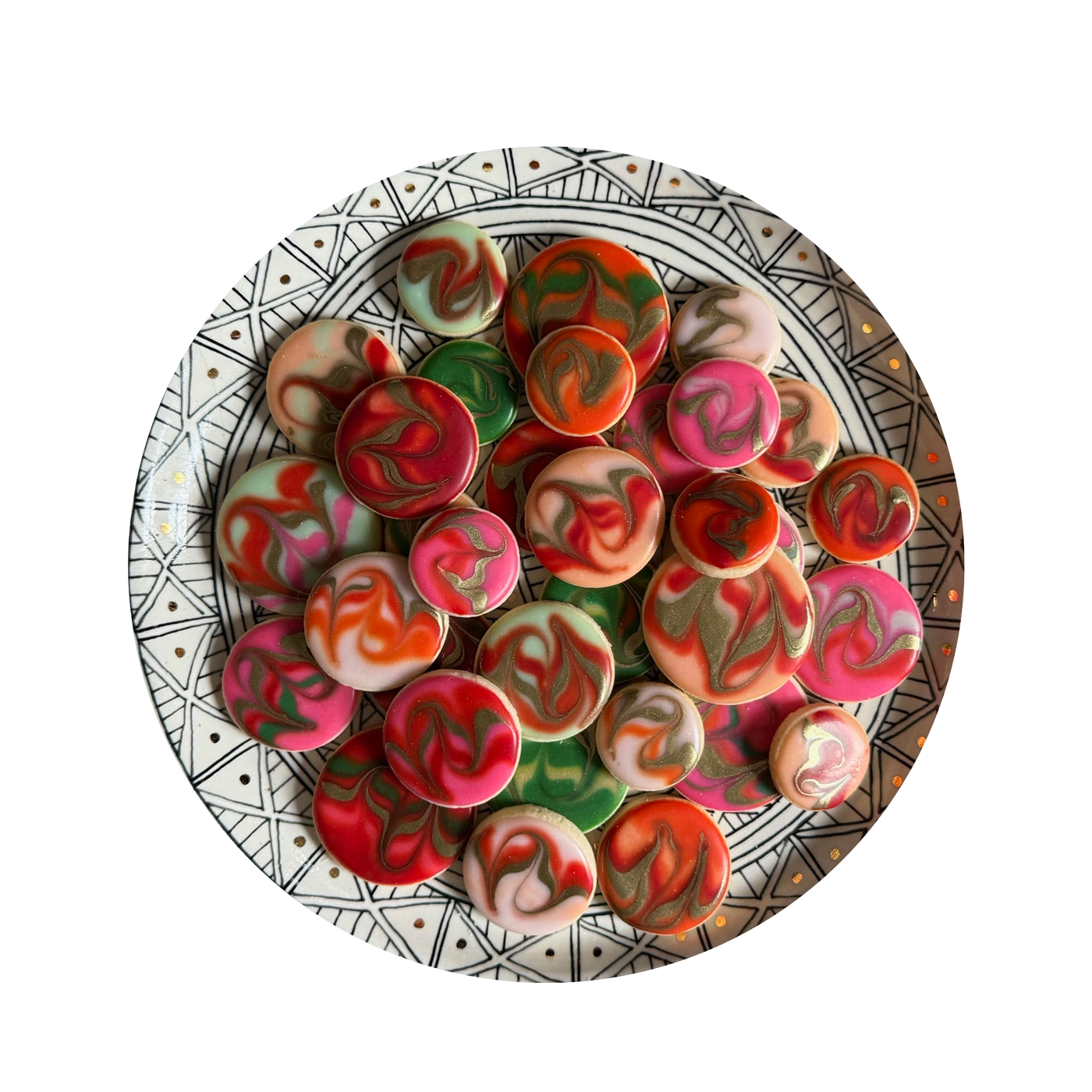 The Rounds Marbelized Cookies