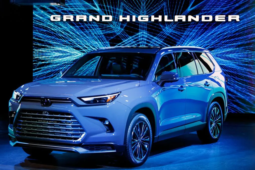 A 2024 Toyota Grand Highlander at the Chicago Auto Show.