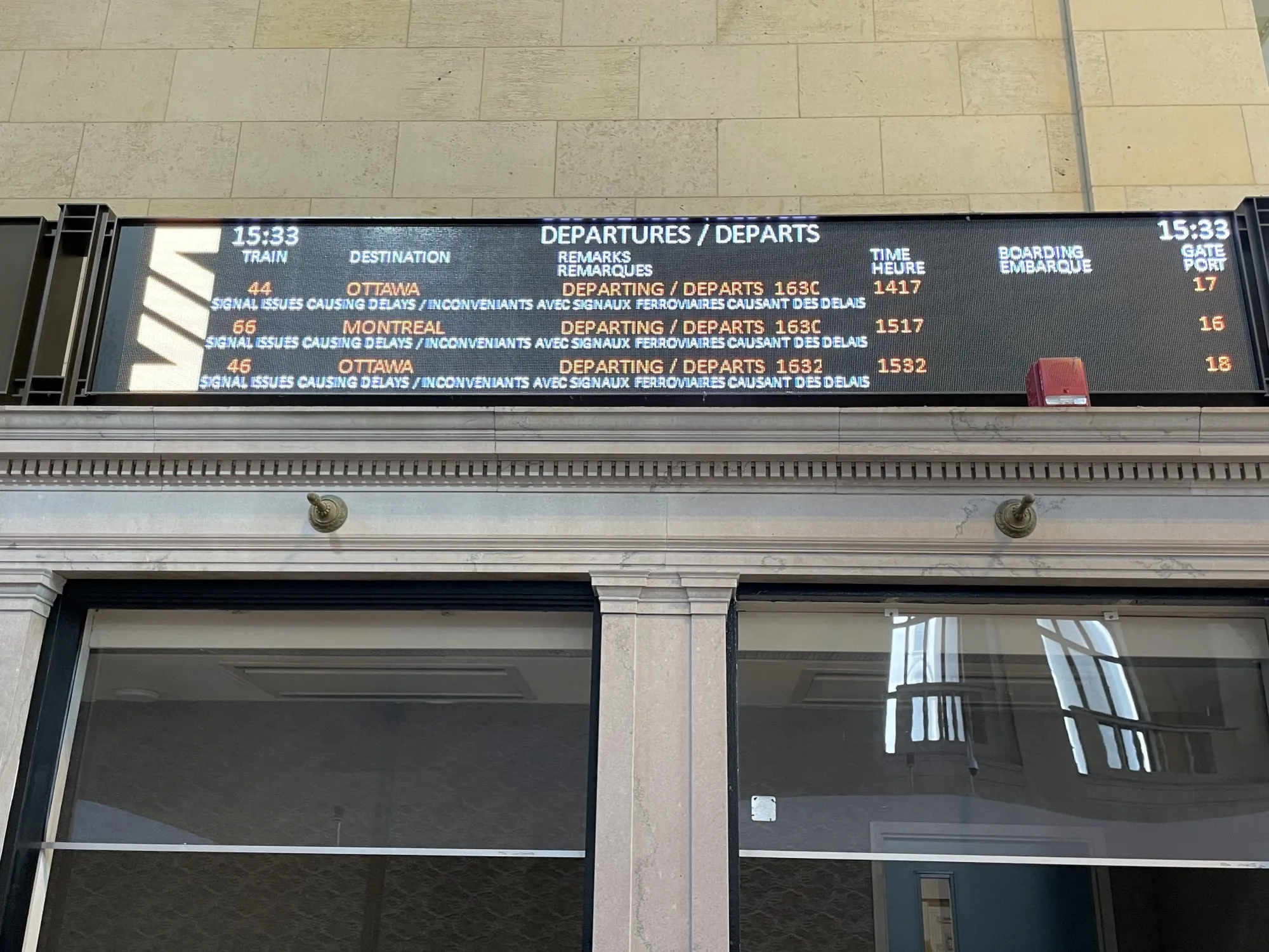 Union Station in Toronto, Ontario.