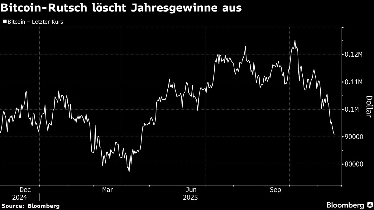 Bitcoin, Aktie fallen: Risikoaversion erschüttert Finanzmarkt vor Nvidia-Zahlen  - Bloomberg
