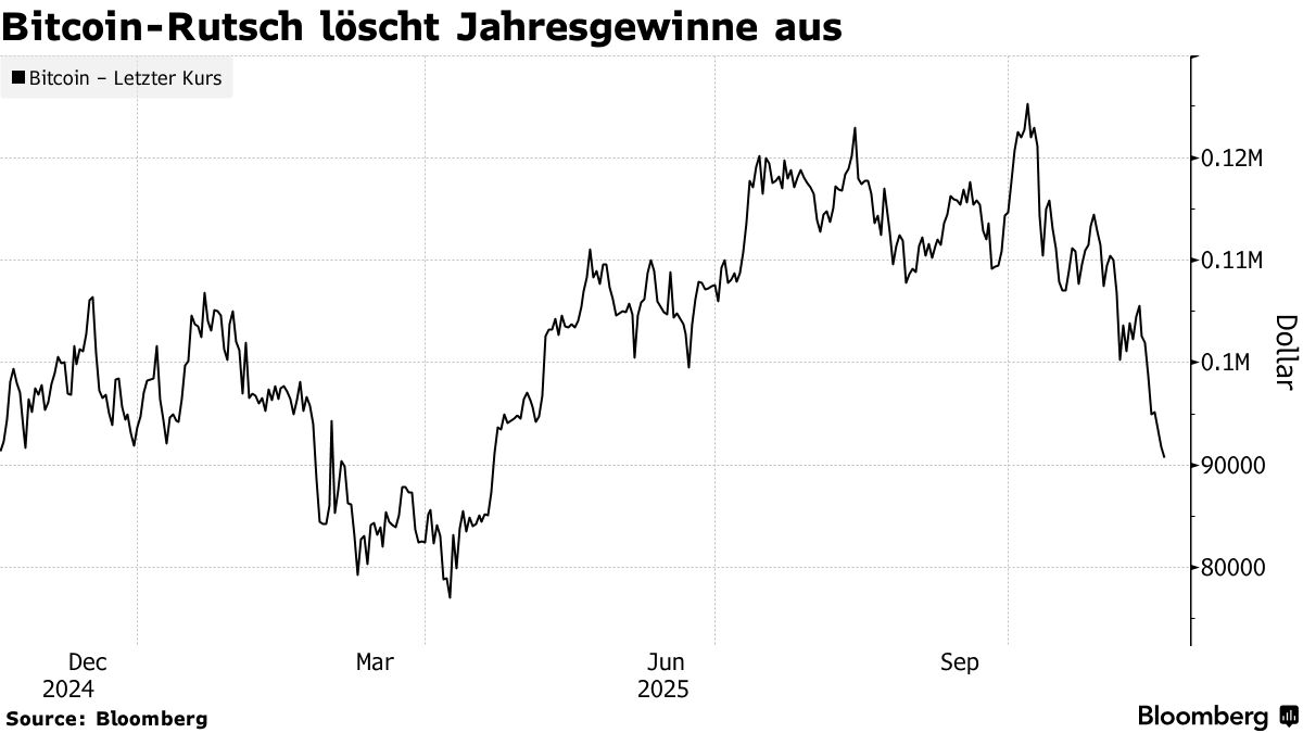 Bitcoin, Aktie fallen: Risikoaversion erschüttert Finanzmarkt vor  Nvidia-Zahlen - Bloomberg