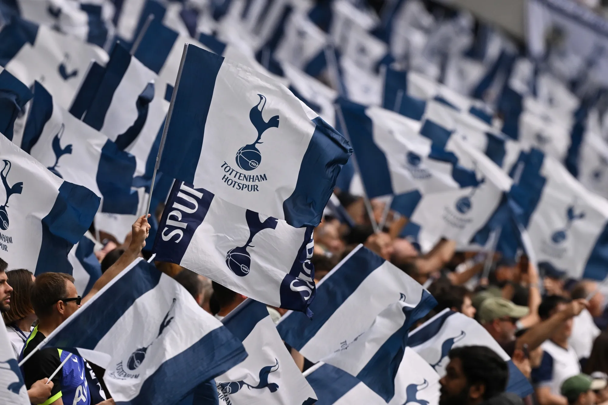 Fans of Tottenham Hotspur&nbsp;prior to a Premier League match&nbsp;at Tottenham Hotspur Stadium in London on May 25.