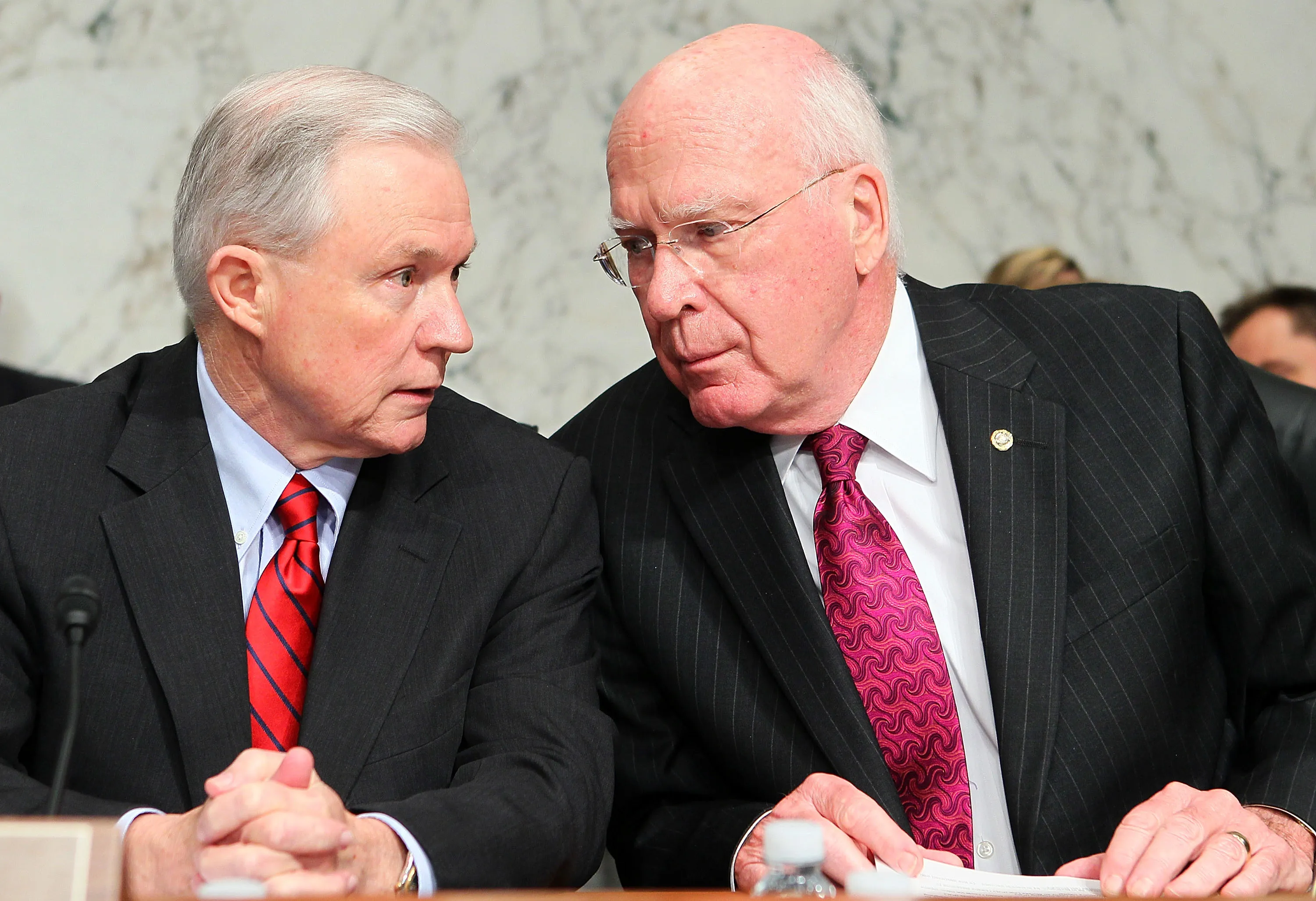 Sessions and Leahy in happier times. Not, like, super happy. But happier.
