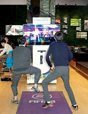 Dance-off at the Samsung D’light showroom in Seoul