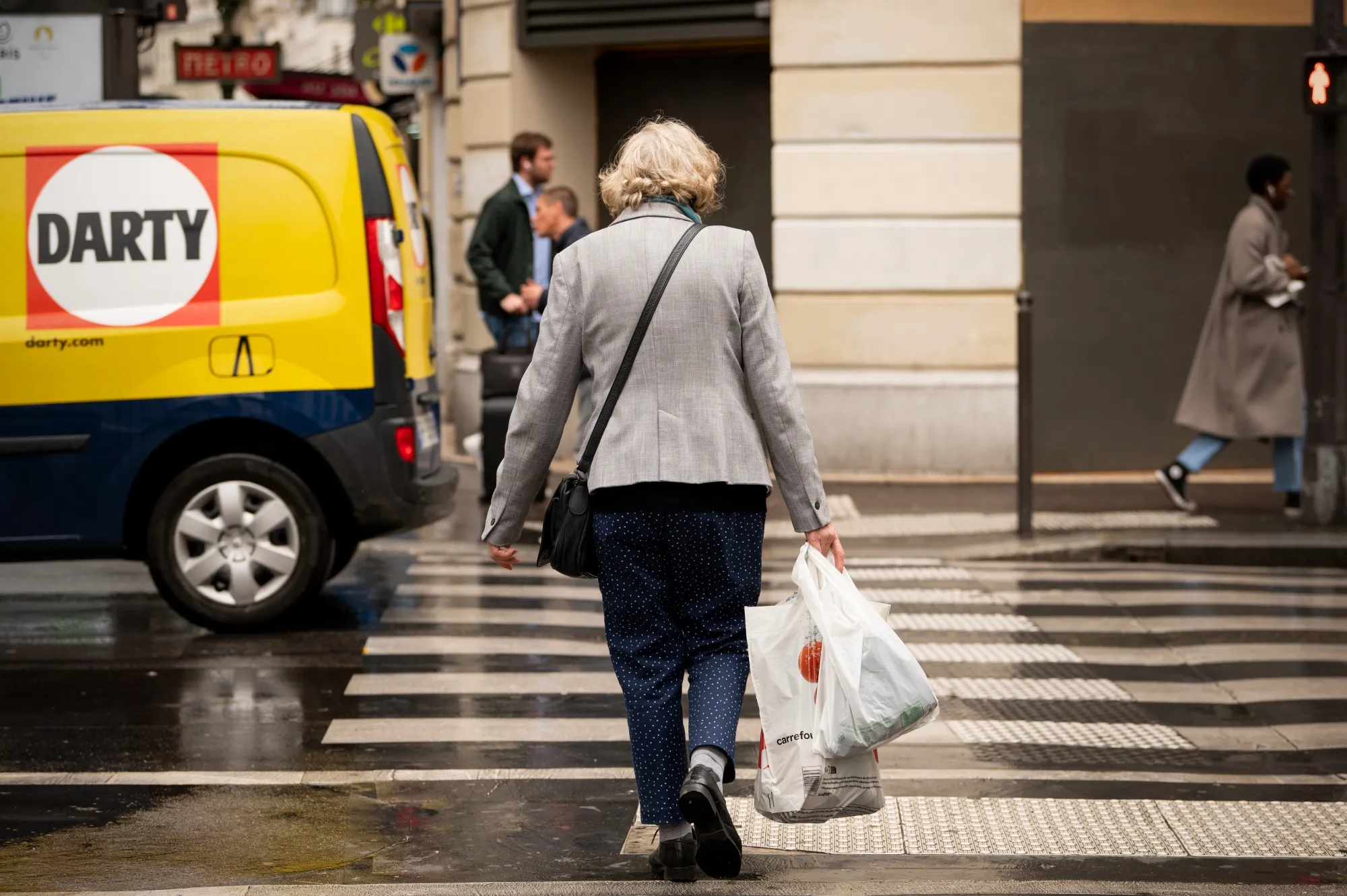 Shoppers in Paris.