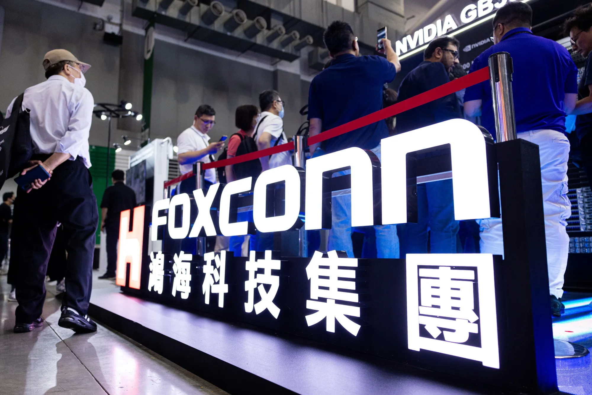 The Foxconn Technology Co. booth at the Computex conference in Taipei.