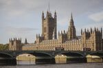 The Houses of Parliament and Westminster Bridge in London.