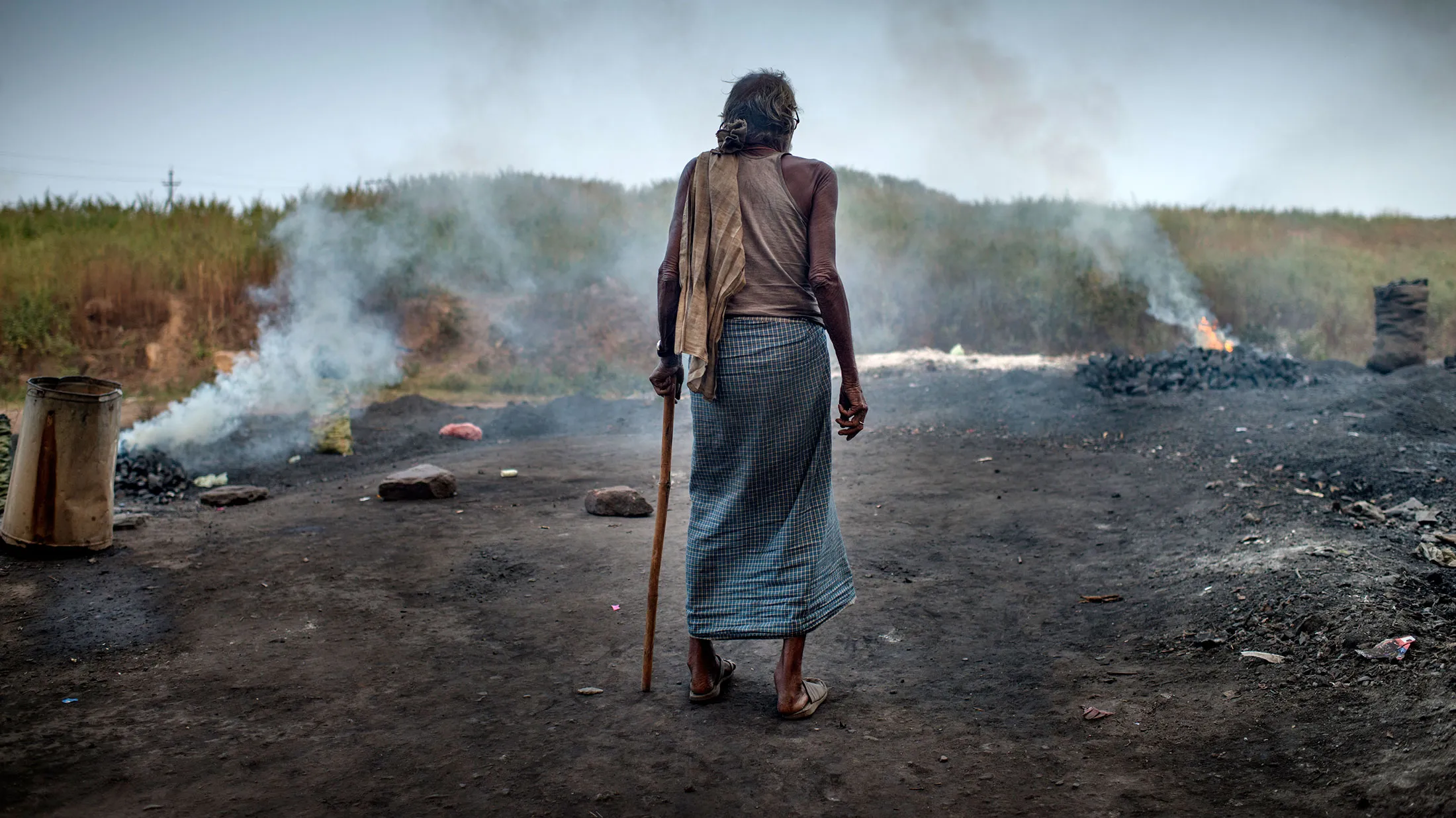 A village near the coal mines of Jharia, India, where methane and other toxic gases spew from open wounds in the earth's crust.
