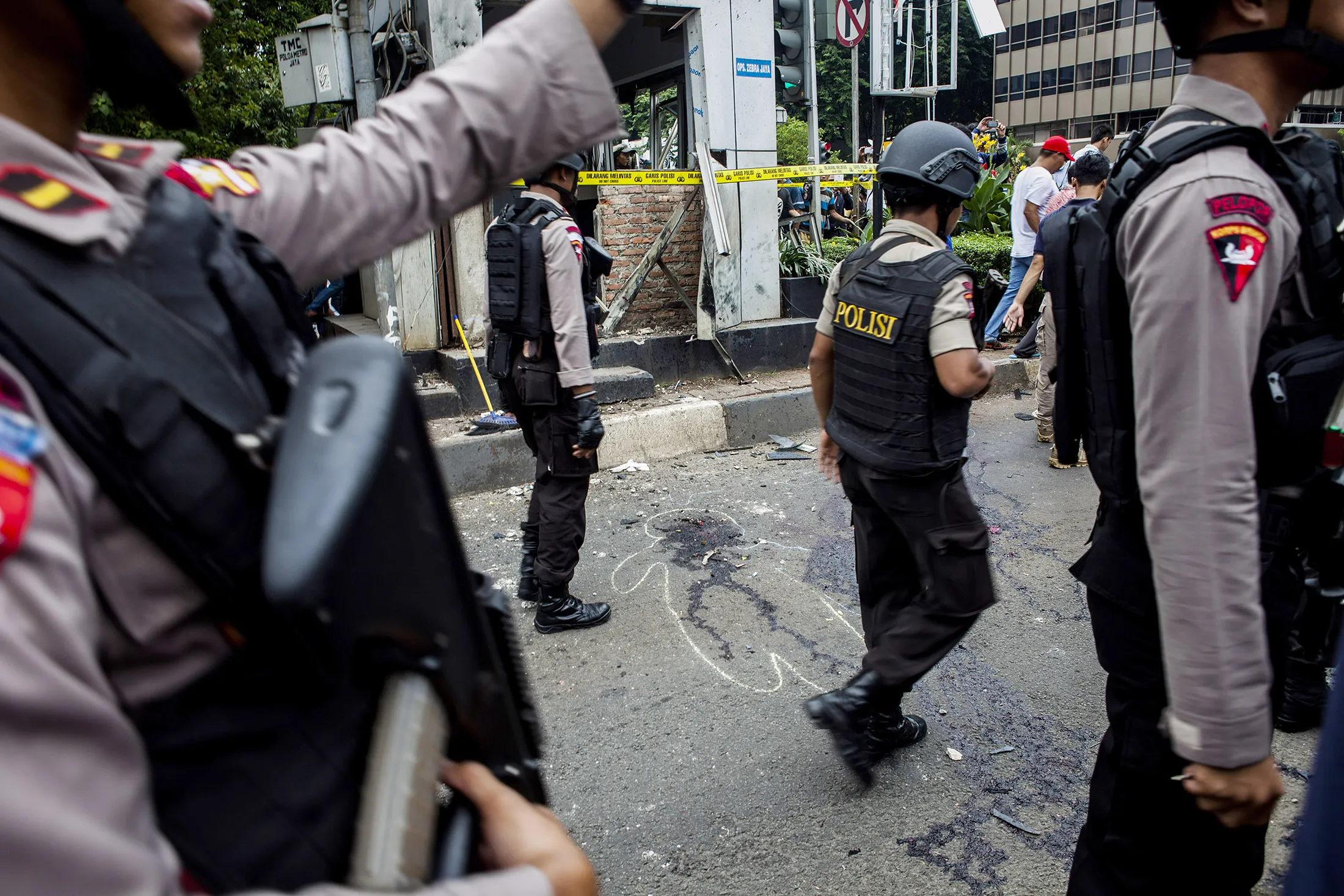 Multiple Explosions In Central Jakarta
