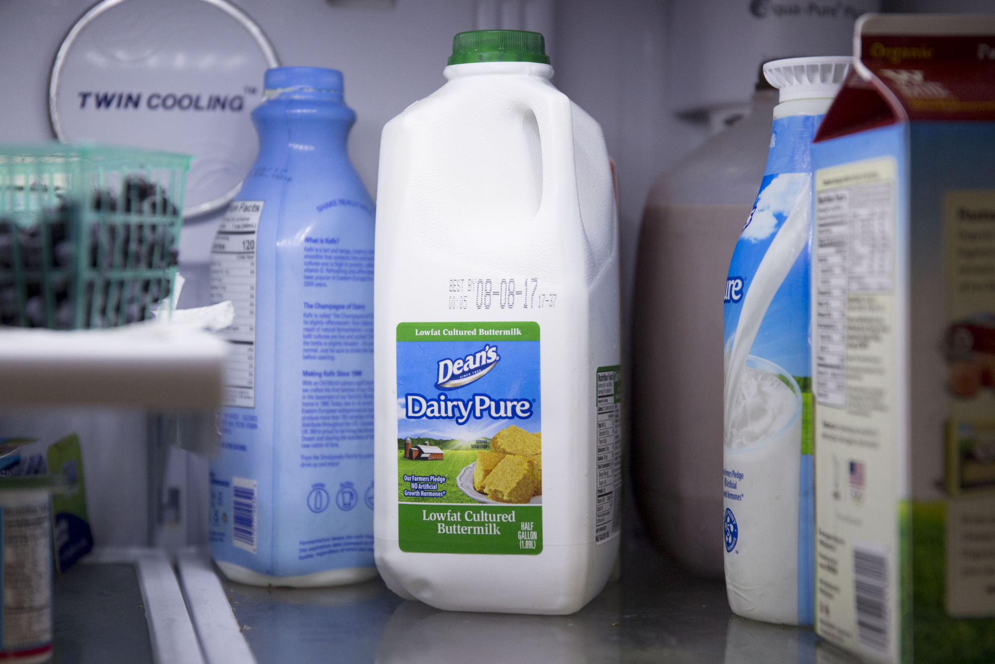 A half gallon of Dean Foods Co. Dean's brand lowfat cultured buttermilk