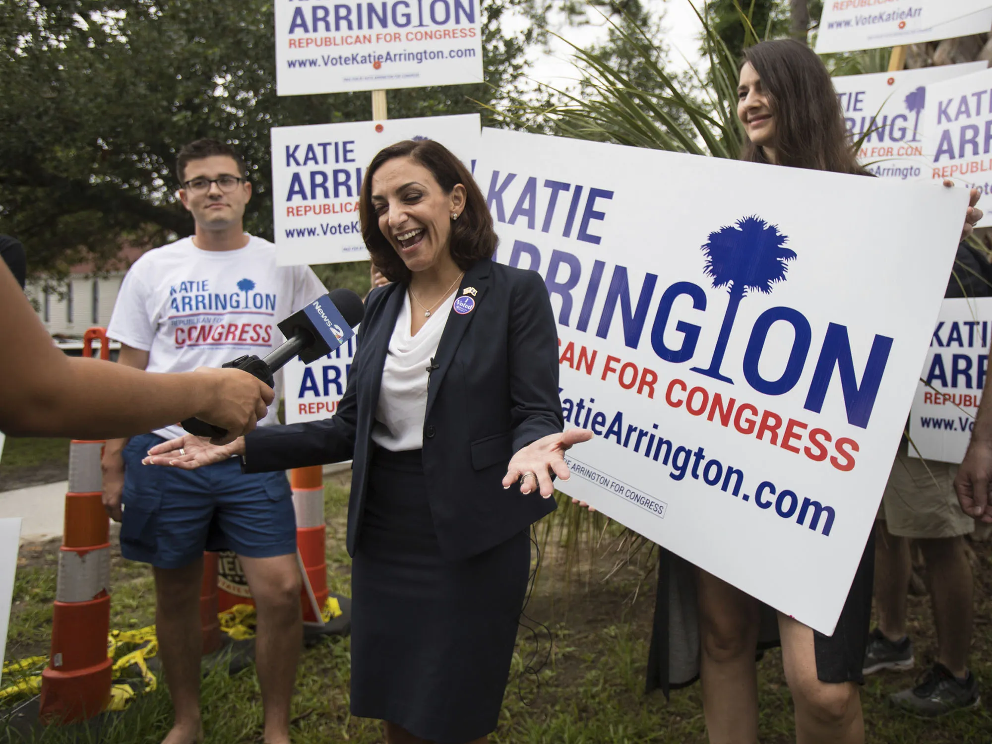Katie Arrington speaks in Summerville, South Carolina, on June 12, 2018.