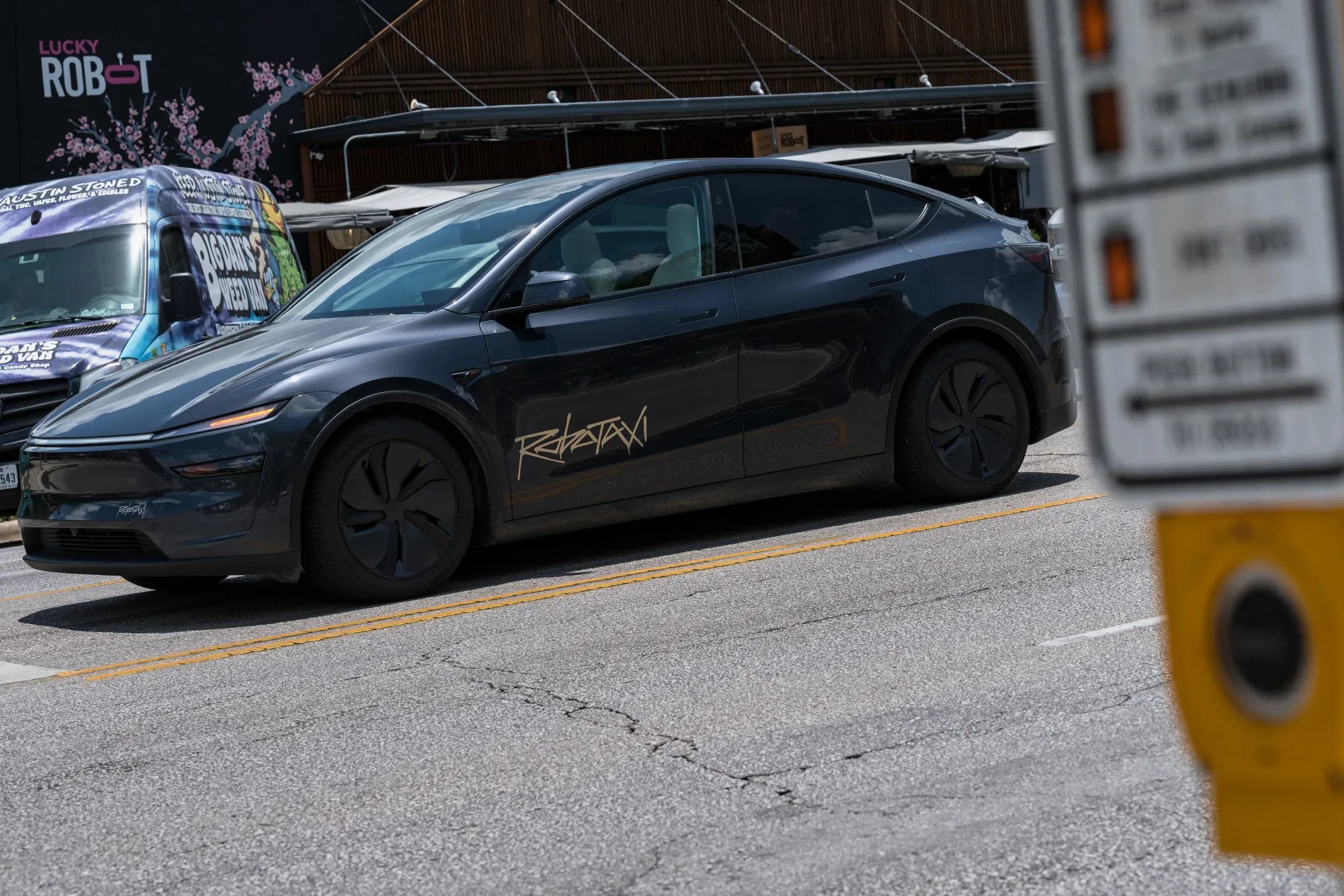 A vehicle Tesla is using for robotaxi testing in Austin on June 20.