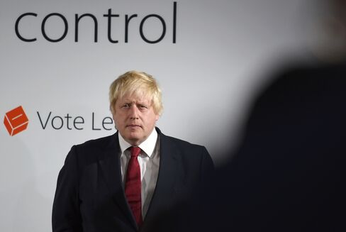 Boris Johnson at the Vote Leave headquarters on Friday, June 24.