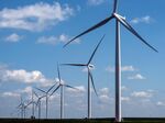 A wind farm in Marshalltown, Iowa.
