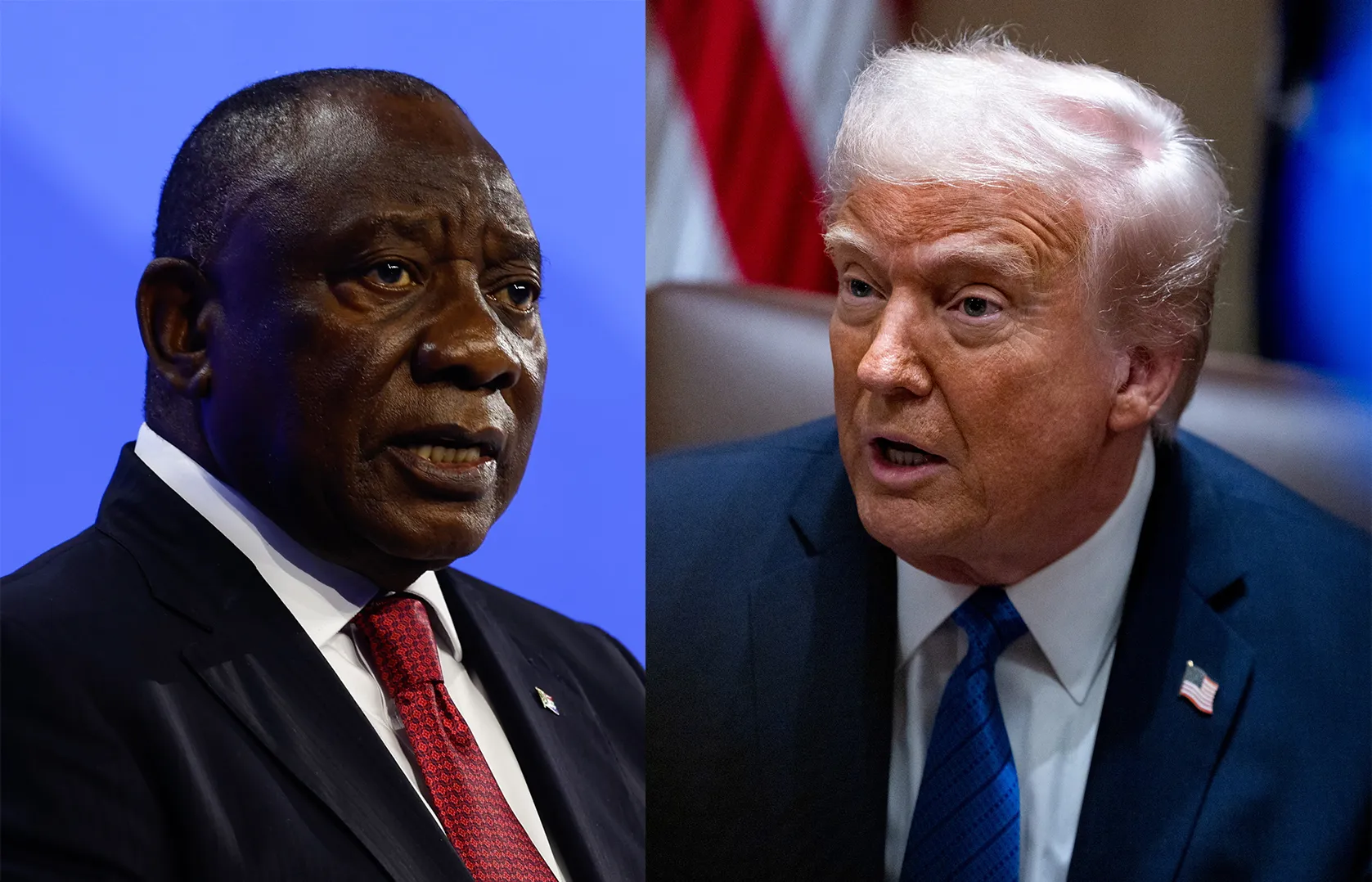 Cyril Ramaphosa and Donald Trump