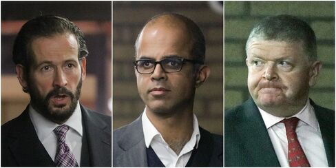 Jason Edinburgh, left, Assad Amin, center, and Vincent Walsh