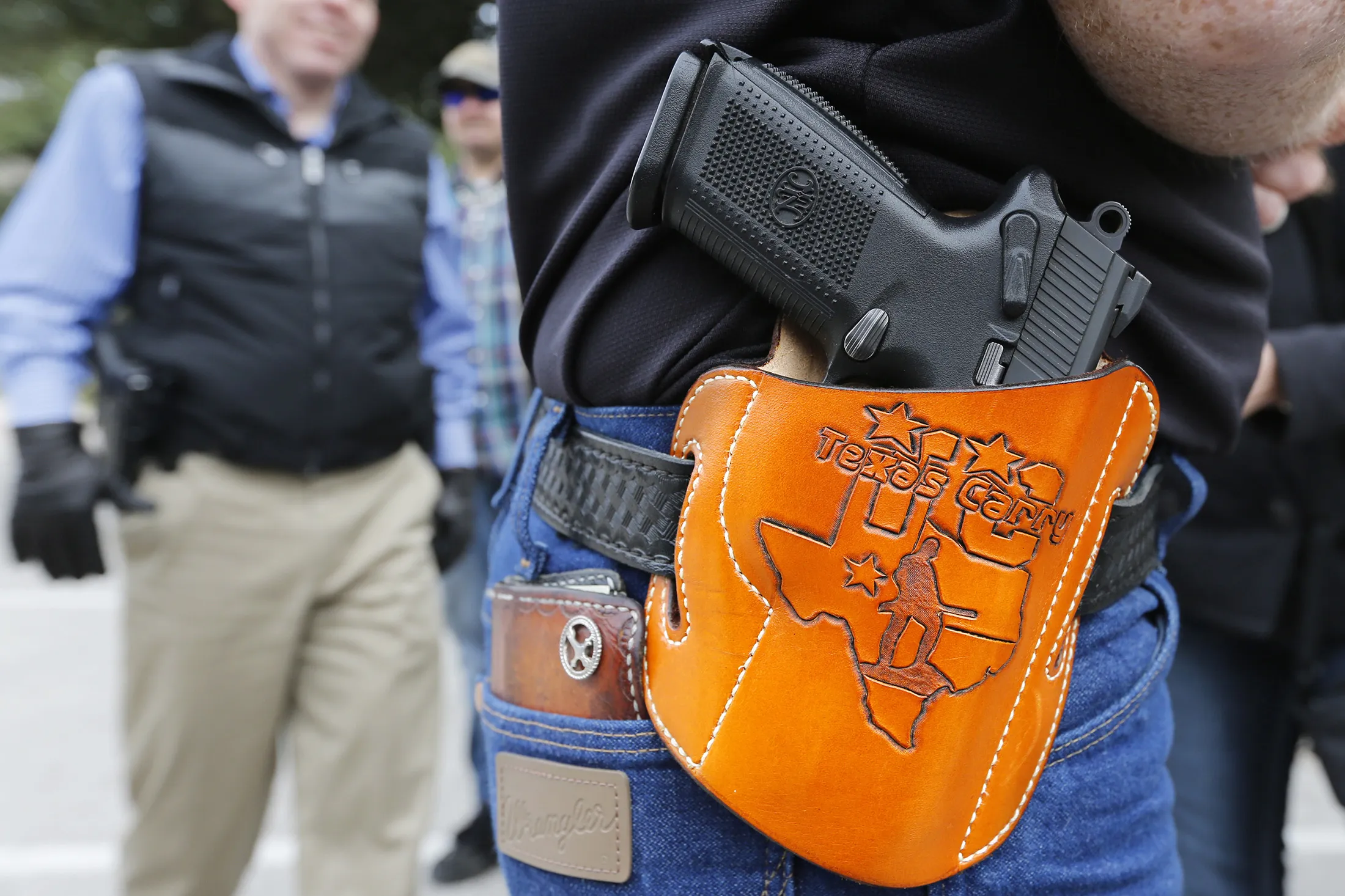 Open carry gun rally in Austin, Texas.