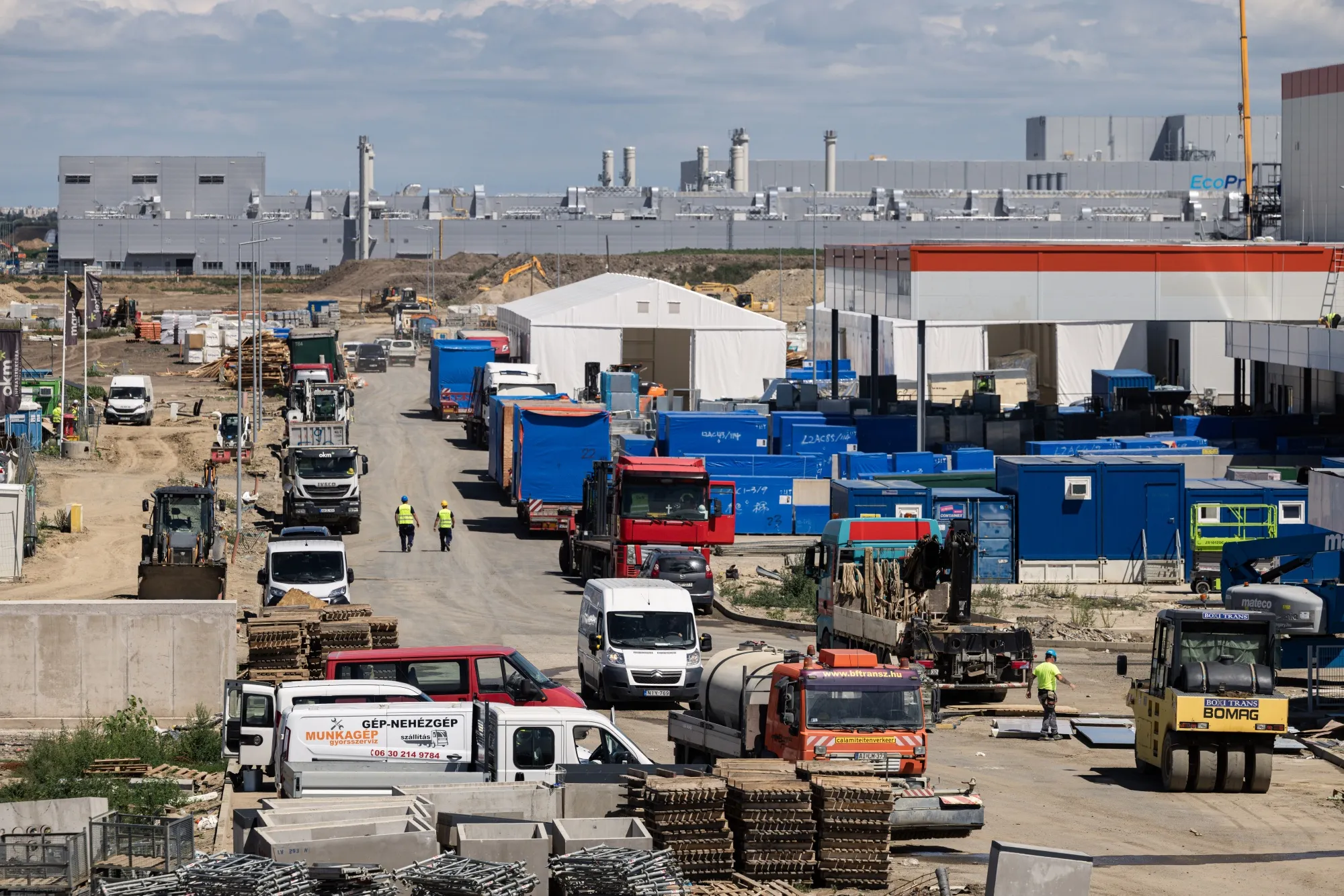 Chinese battery manufacturer CATL’s plant&nbsp;in Debrecen, Hungary, on July 22.