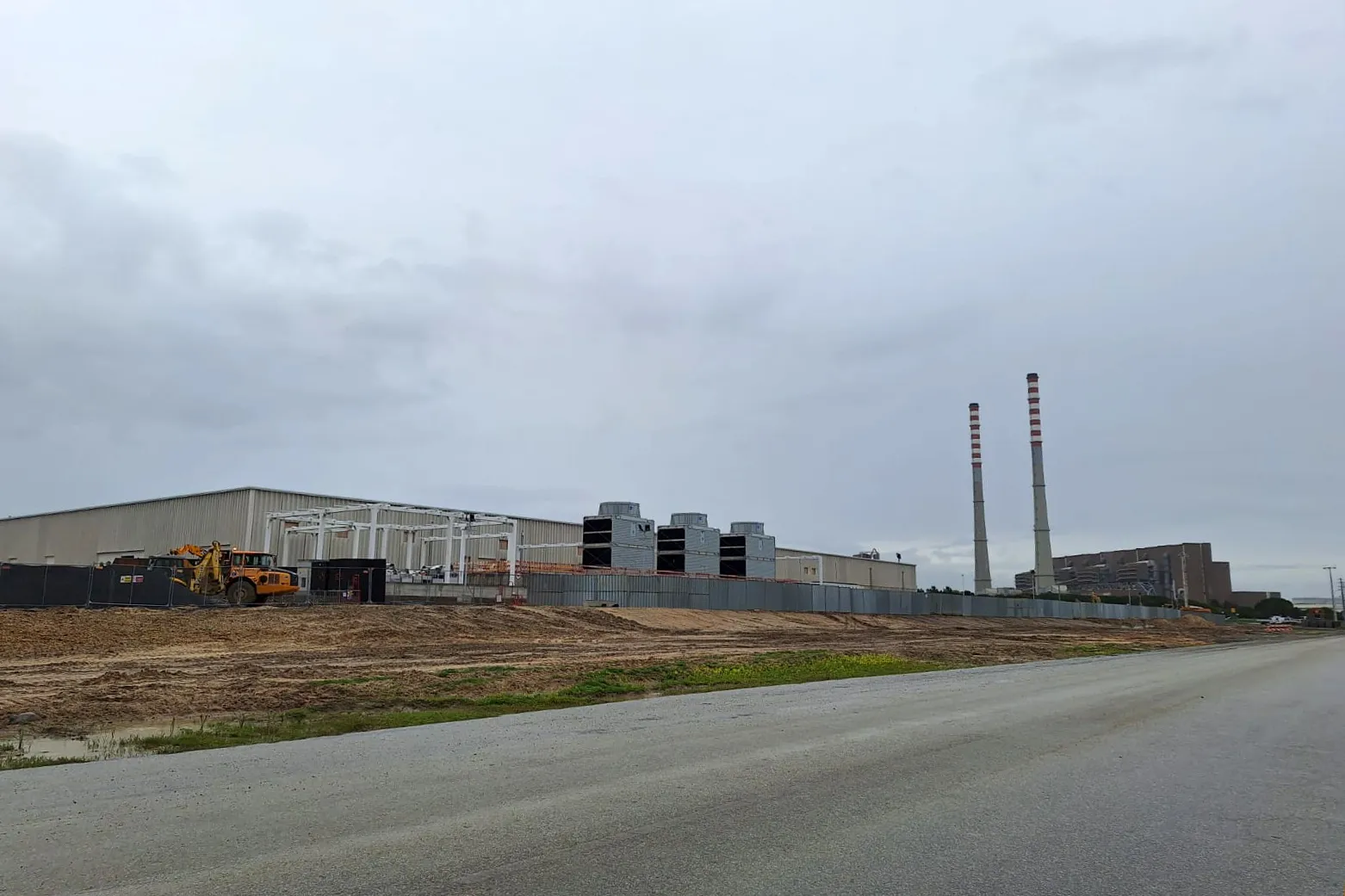The data center being built by Start Campus in Sines, Portugal, on&nbsp;Dec. 5.