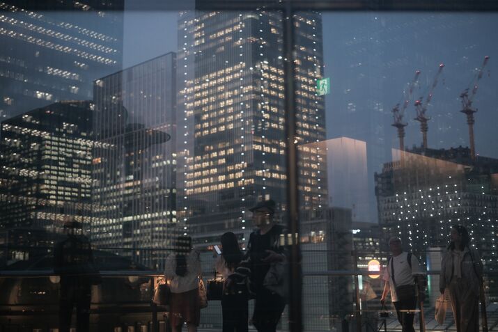 Business District As Tokyo Inflation Slows