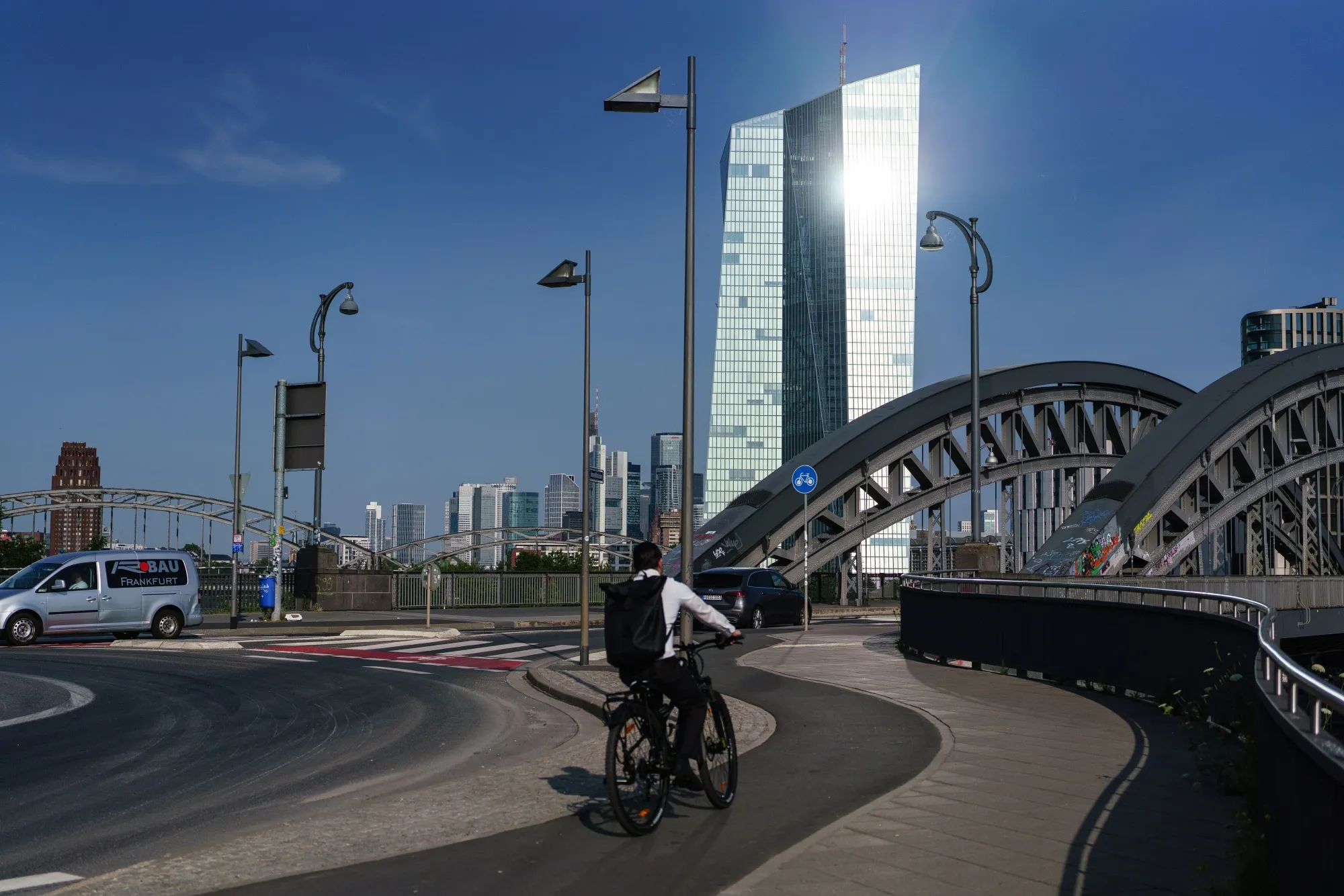 The headquarters of the European Central Bank in Frankfurt.
