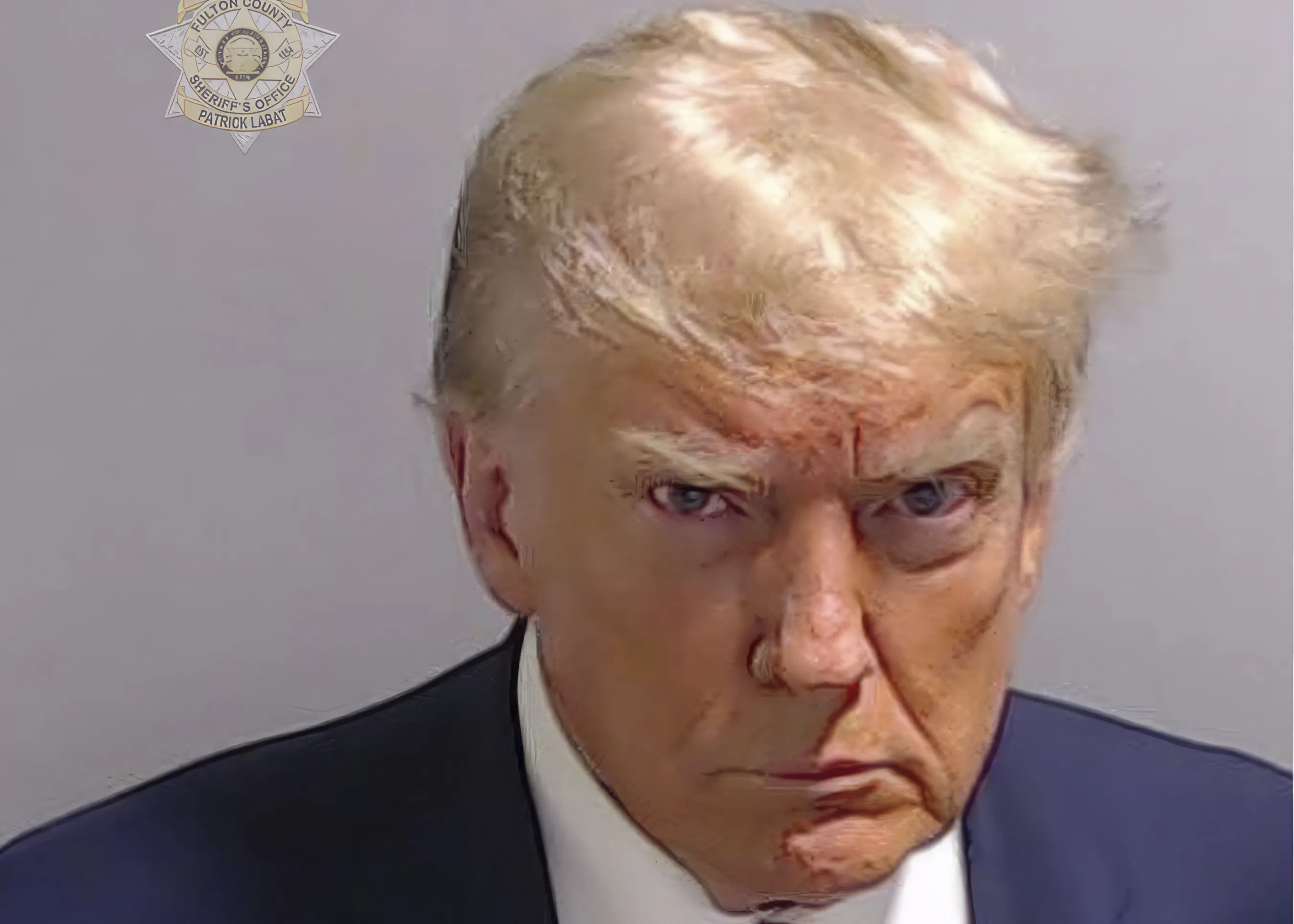 Booking photo of Donald Trump taken on August&nbsp;24.