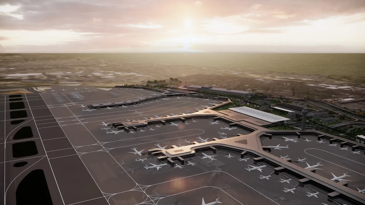 A rendering of the Newark Liberty International Airport Vision Plan.