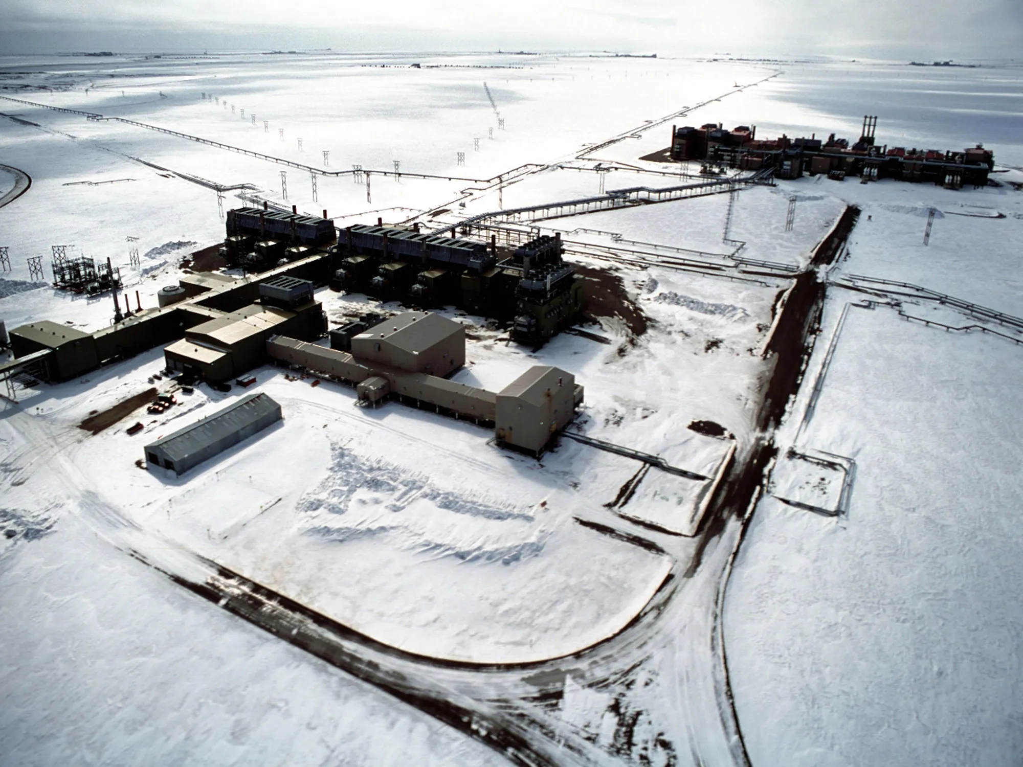 BP's Prudoe Bay oil field facility in in Prudoe Bay, Alaska.