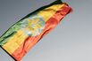 The Ethiopian national flag.