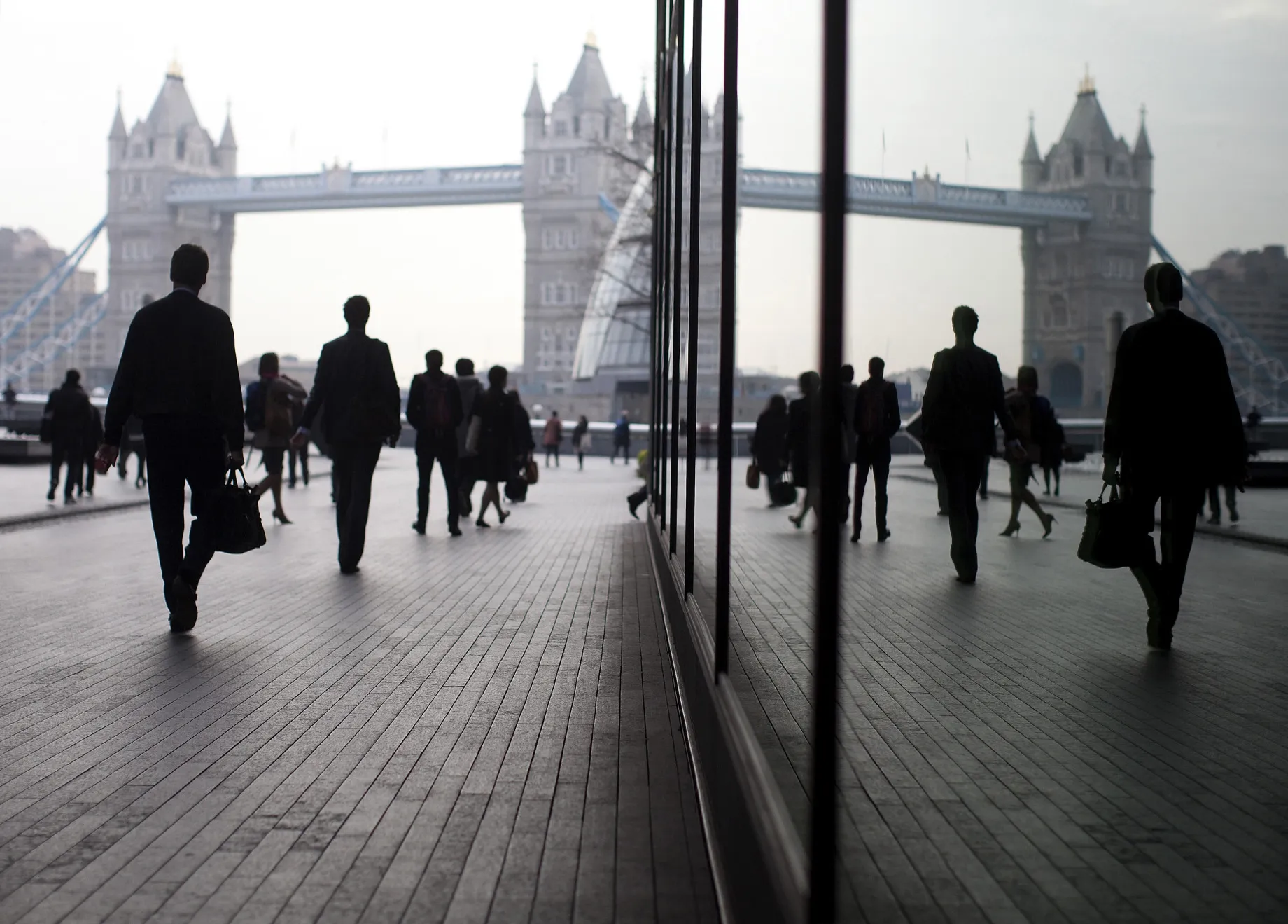 City Workers Make Their Daily Commute to Work
