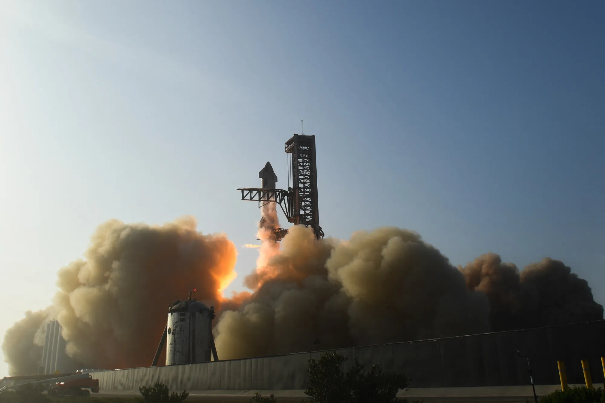 SpaceX Starship lifts off from the launchpad during a flight test from Starbase in Boca Chica, Texas, in 2023.