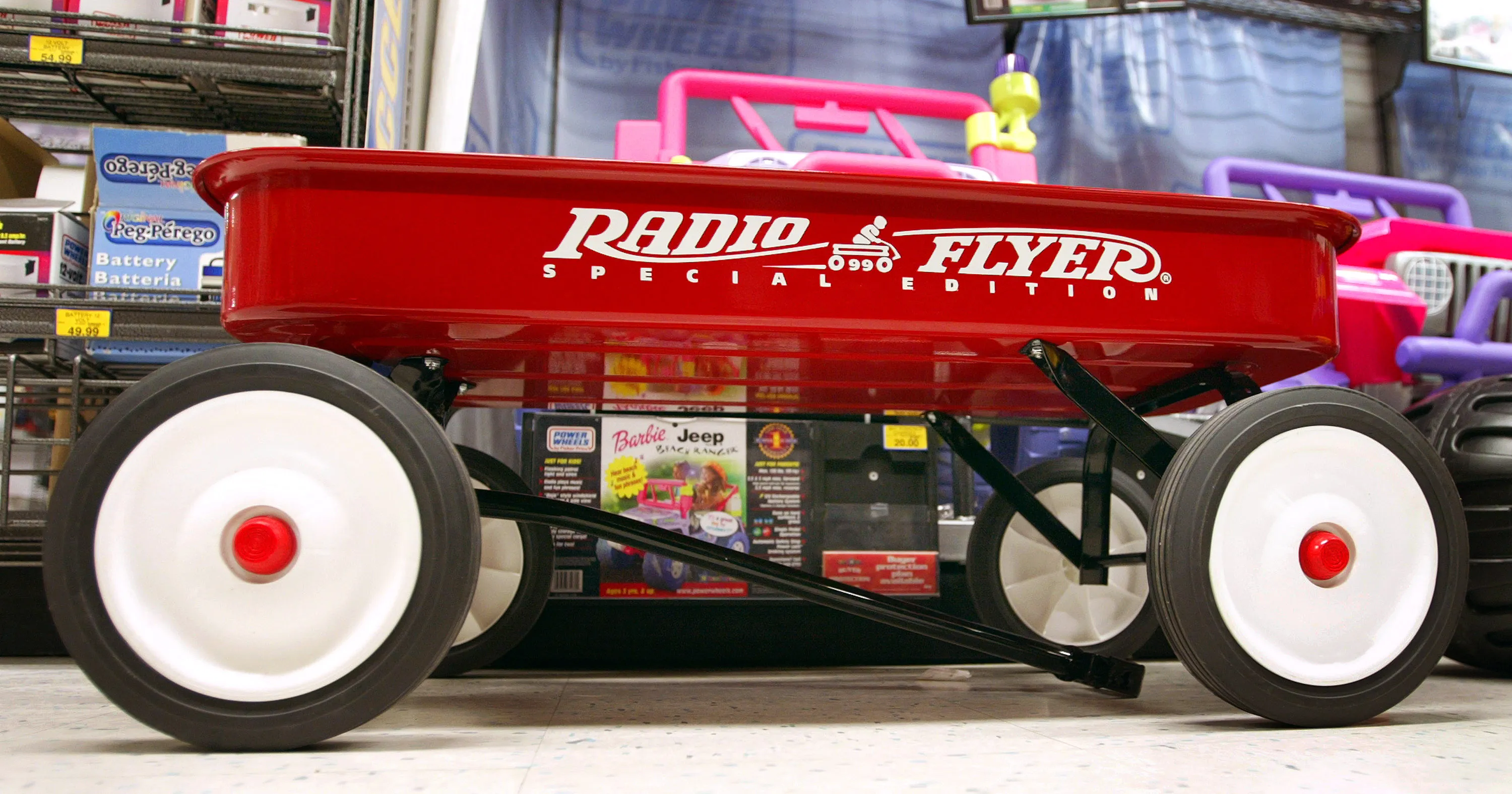 A Radio Flyer Wagon