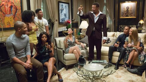 Left to right: Jussie Smollett, Serayah McNeill, Taraji P. Henson, Bryshere Gray, Grace Gealey, Terrence Howard, Trai Byers, and Kaitlin Doubleday from