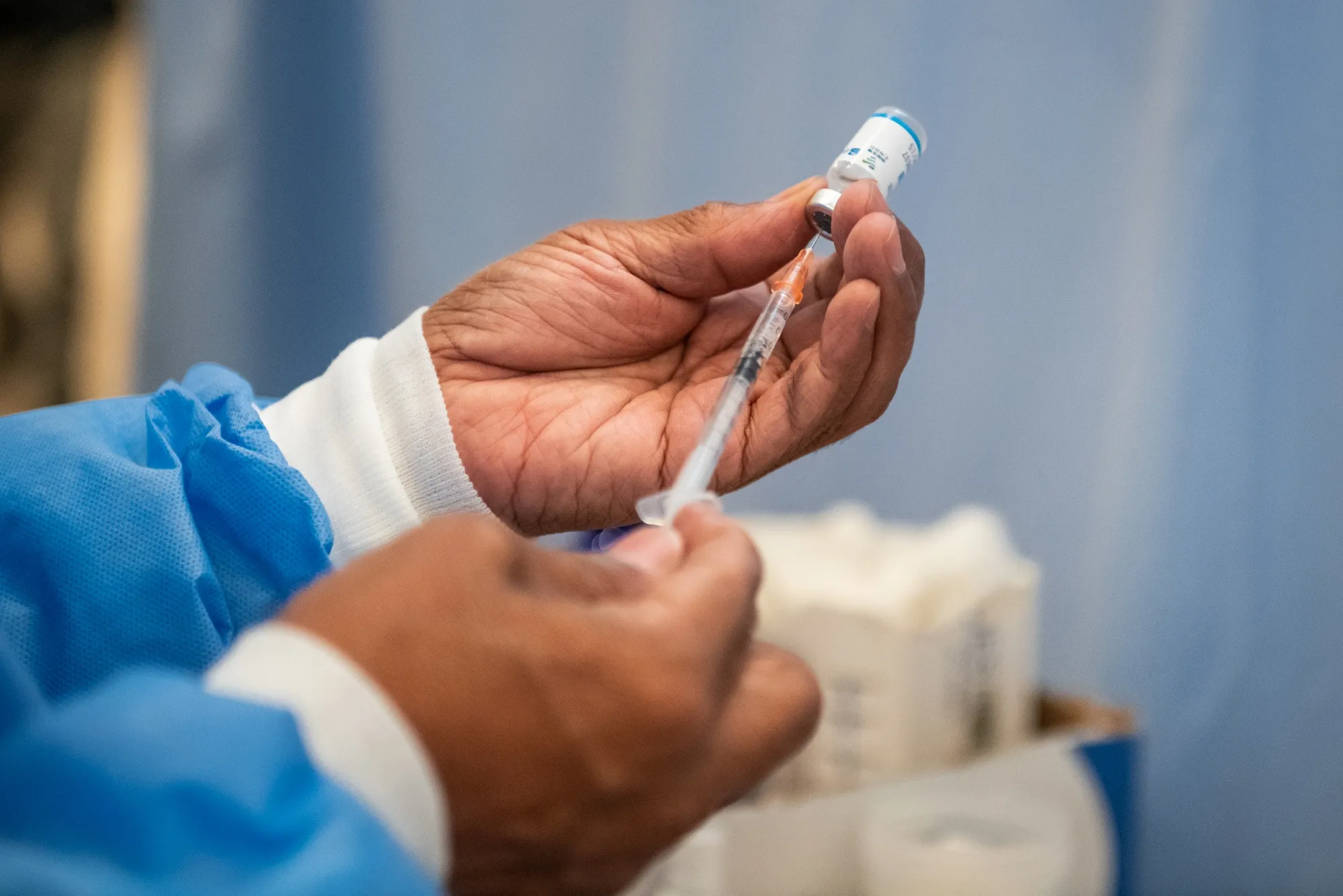 Venezuelans Wait In Line For Hours To Receive Covid-19 Vaccine 