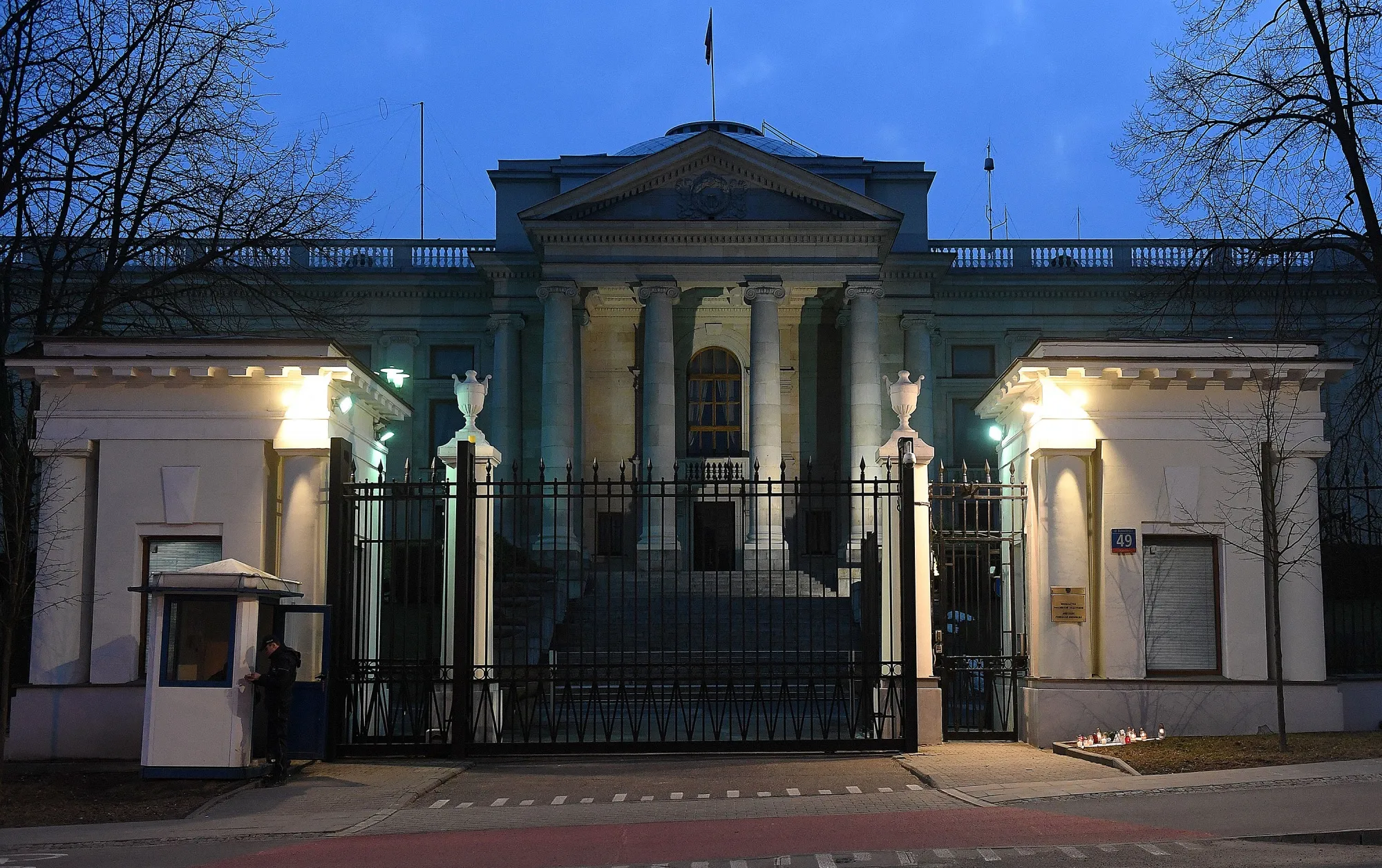 The Russian Embassy in Warsaw, Poland.