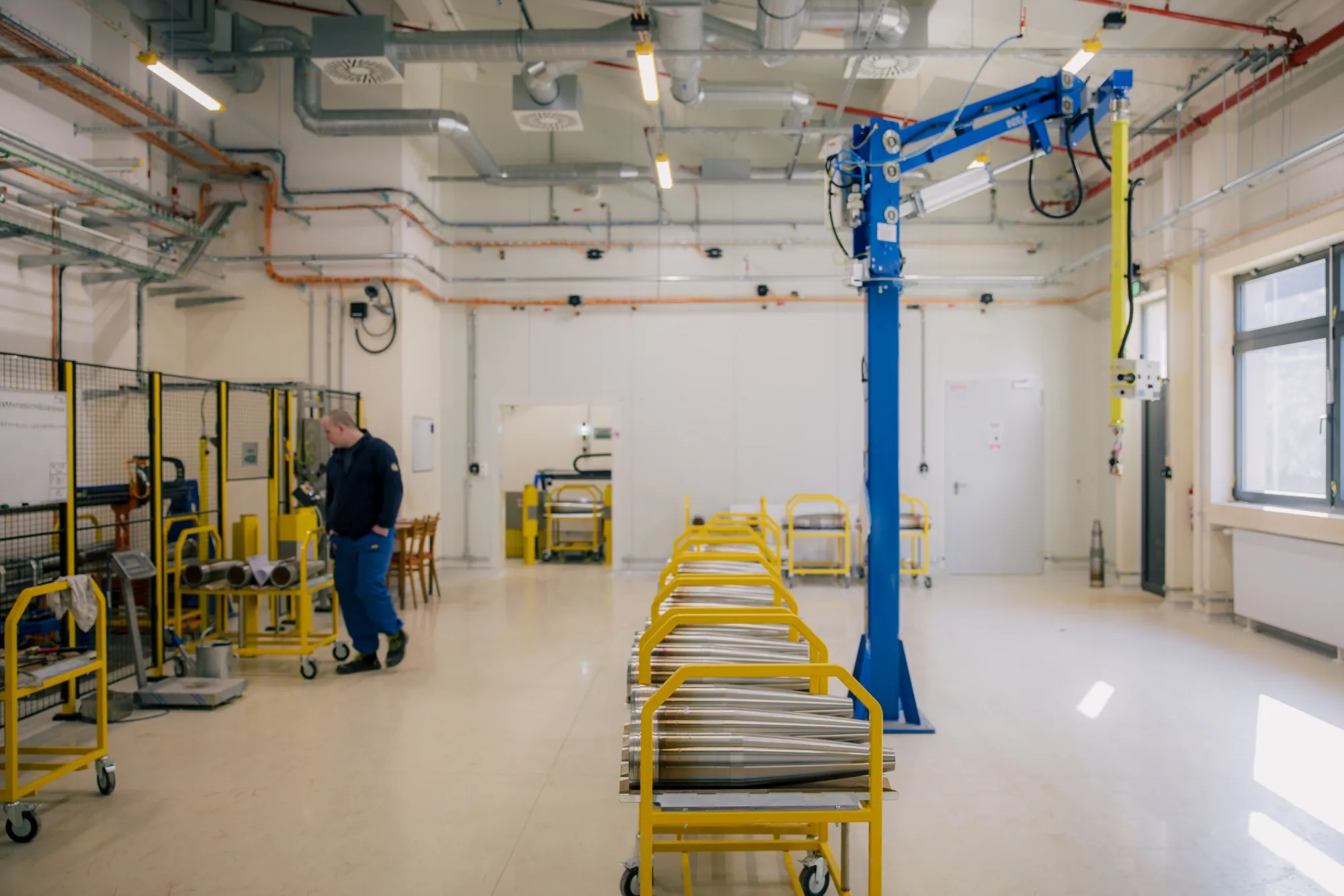 The ZVS large-caliber ammunition production line&nbsp;in Dubnica nad Vahom, Slovakia, on&nbsp;March 11.