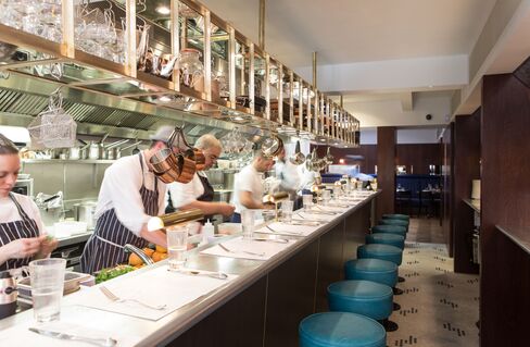 The counter at the front of the restaurant offers the prime seating, where you can interact with the chefs.