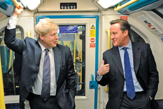 Boris Johnson, mayor of London since 2008, with Prime Minister David Cameron