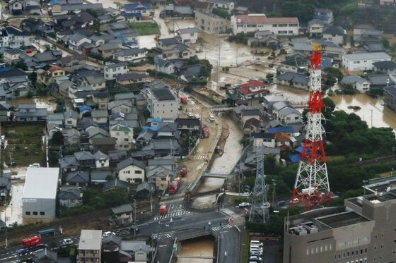 Death Toll Rises to 54 as `Historic’ Floods Continue in Japan