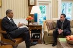 President Barack Obama meets with Daniel Werfel, incoming Acting IRS Commissioner, in the Oval Office, May 17, 2013
