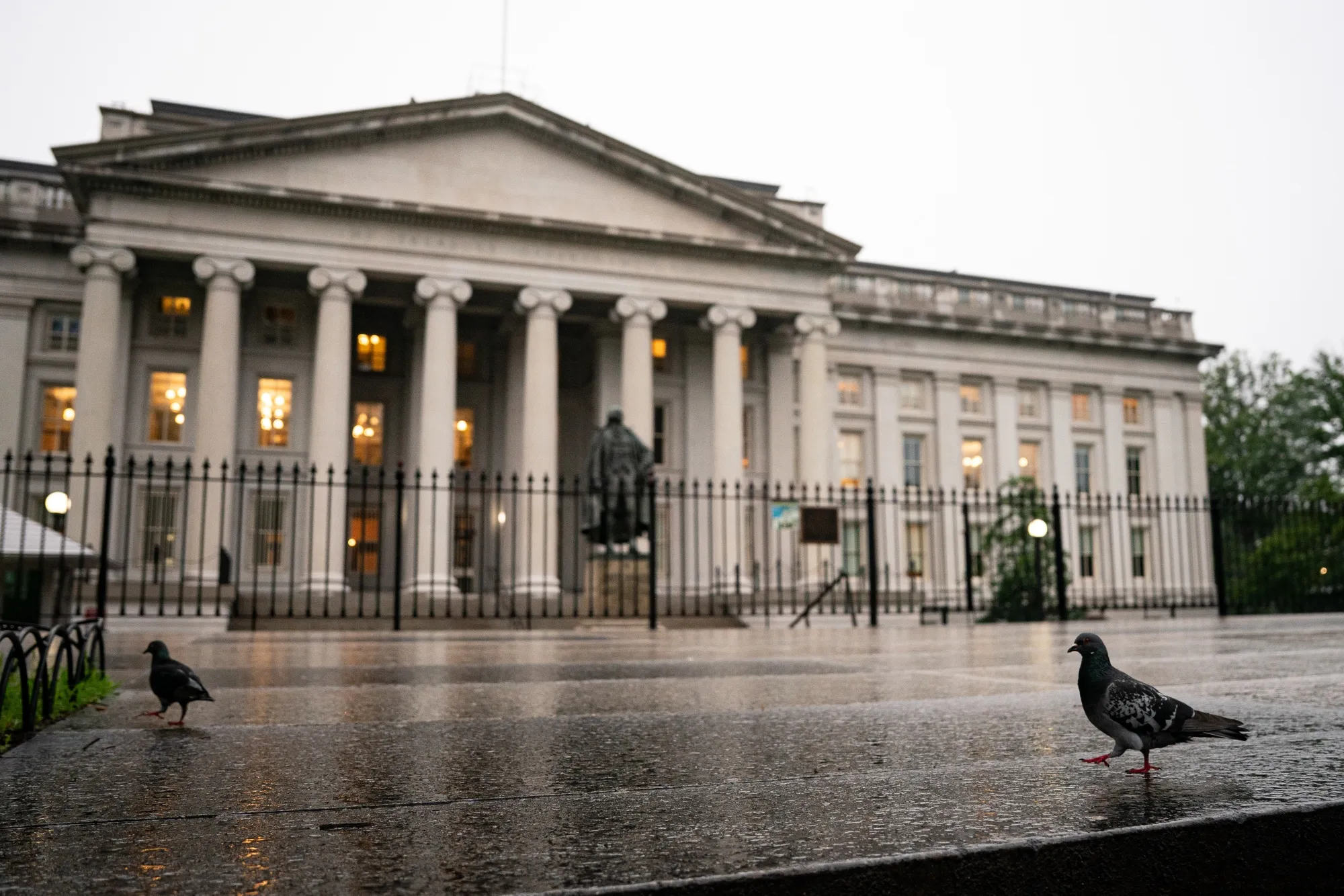 The US Treasury building in Washington.