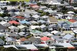 Houses in the Lyall Bay suburb of Wellington, New Zealand.