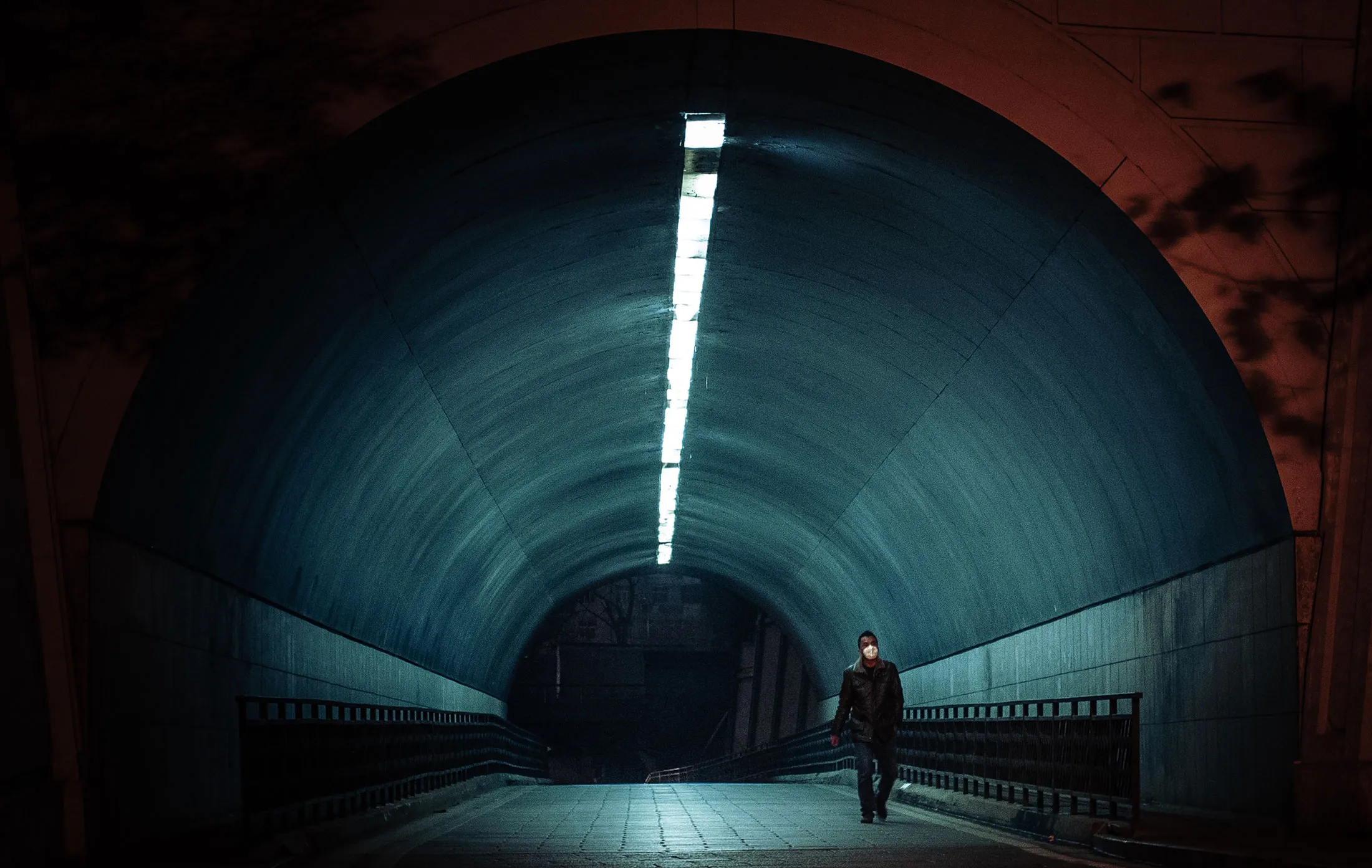 A pedestrian tunnel in Wuhan’s Wuchang District on Jan. 29.