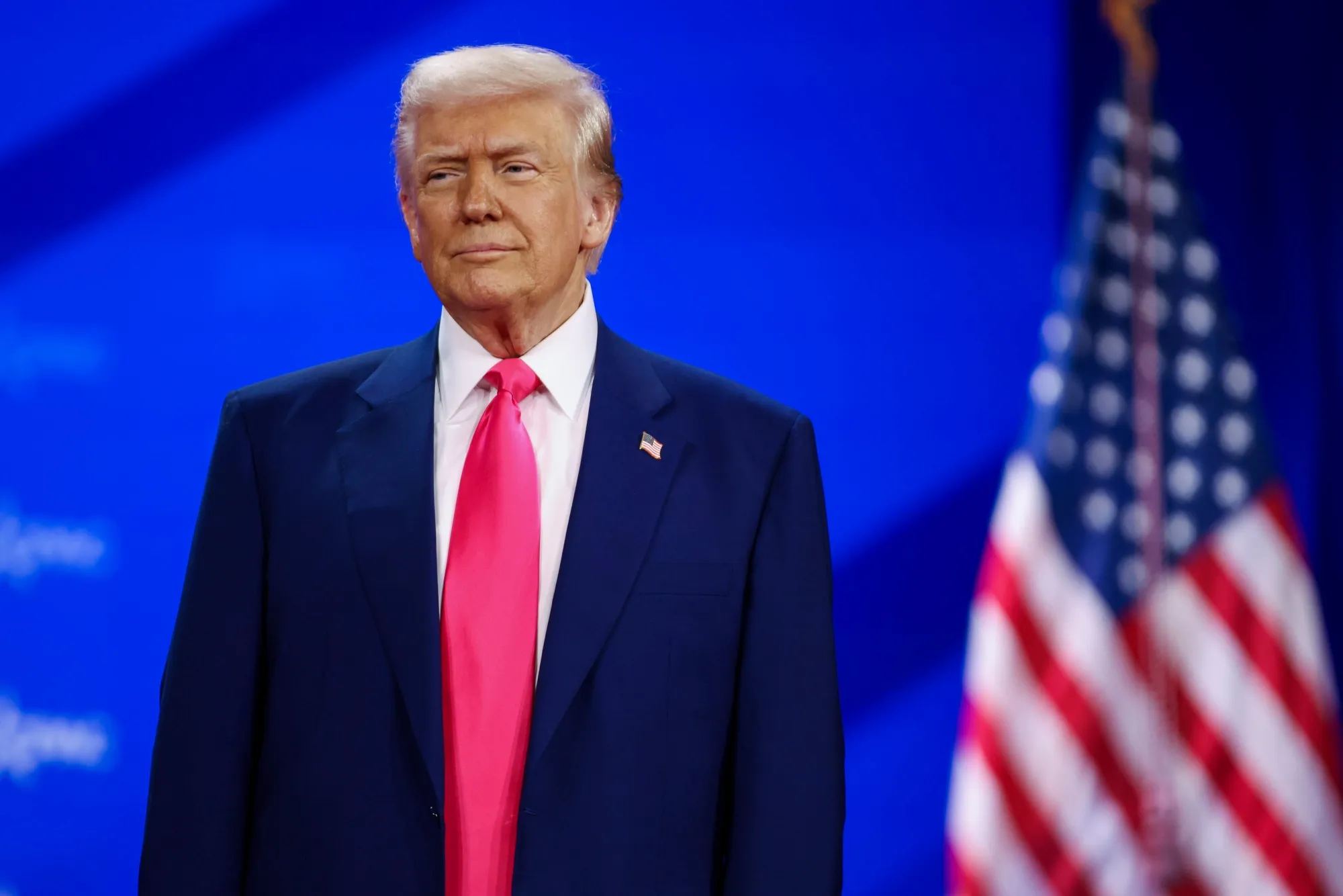 US President Donald Trump during the Conservative Political Action Conference (CPAC) in National Harbor, Maryland,&nbsp;on&nbsp;Feb. 22.