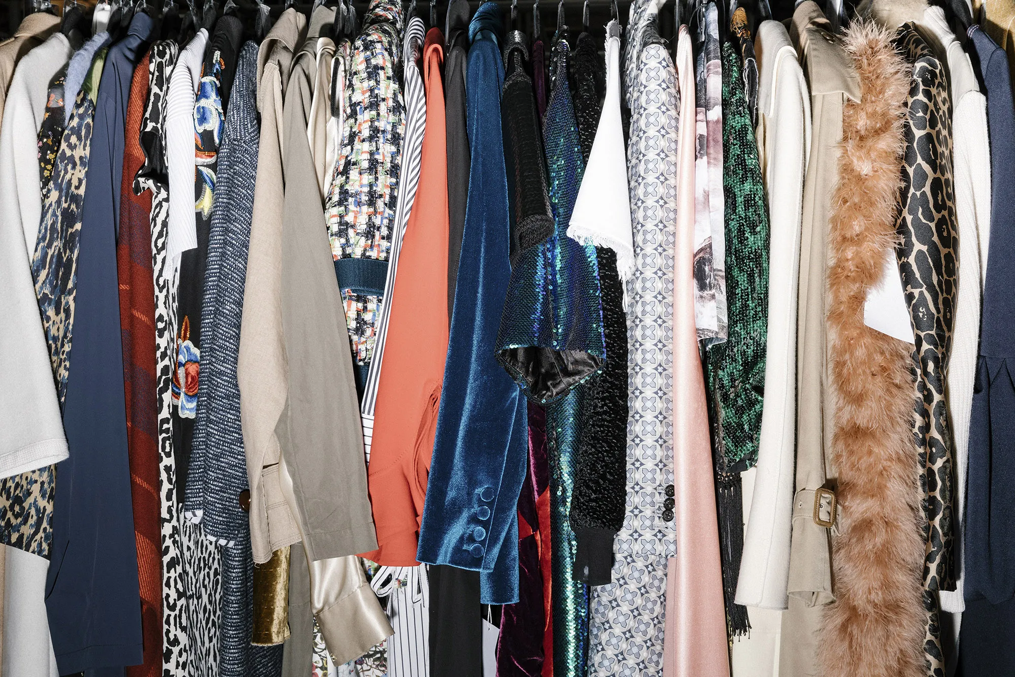 Consignment clothing at the RealReal in San Francisco.