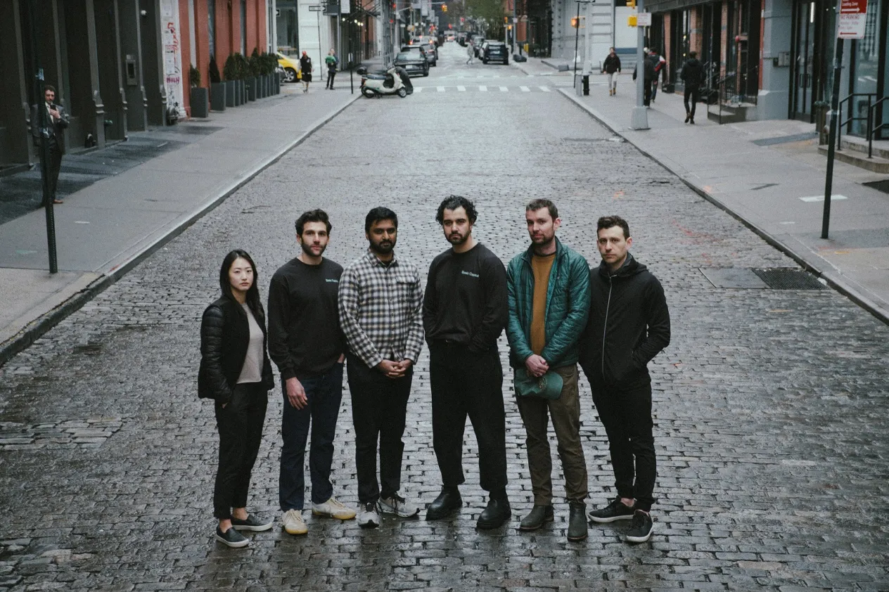 Members of the Basic Capital team, from left, Haelee You, Matt Kronengold, Anjan Karanam, Abdul Al-Asaad, Nate Taylor&nbsp;and Eric Butler.&nbsp;Not pictured: Minhaj Shah.