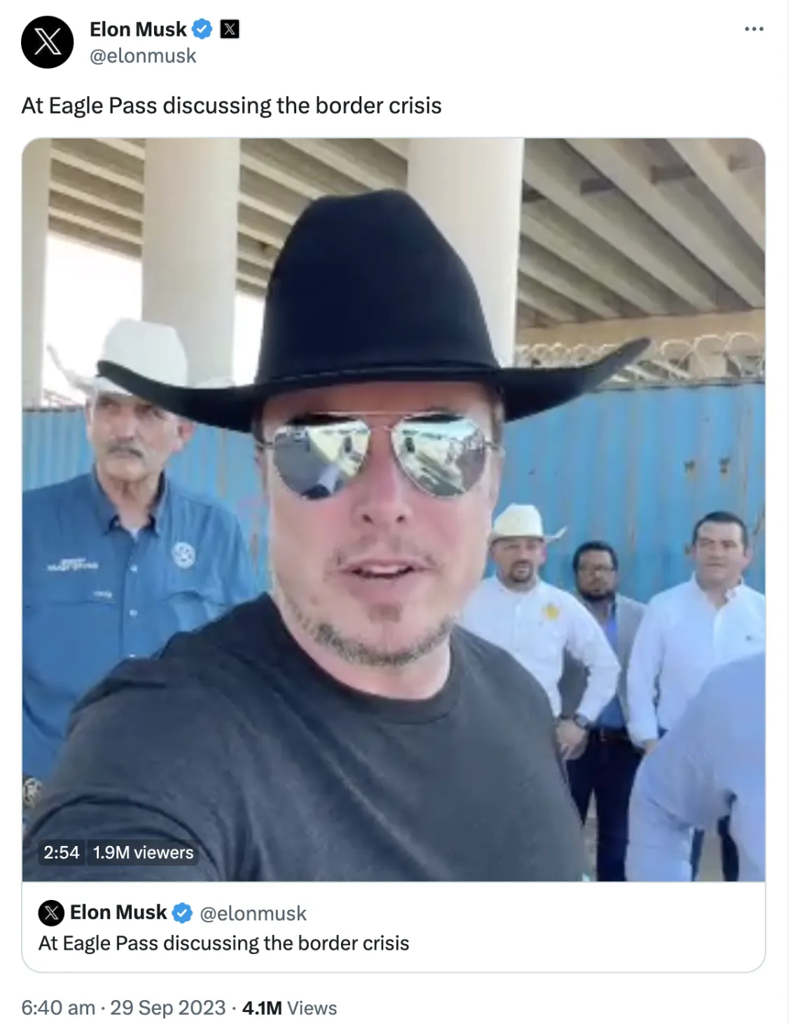 Elon Musk Livestreams Visit to Texas-Mexico Border With Republican  Congressman - Bloomberg