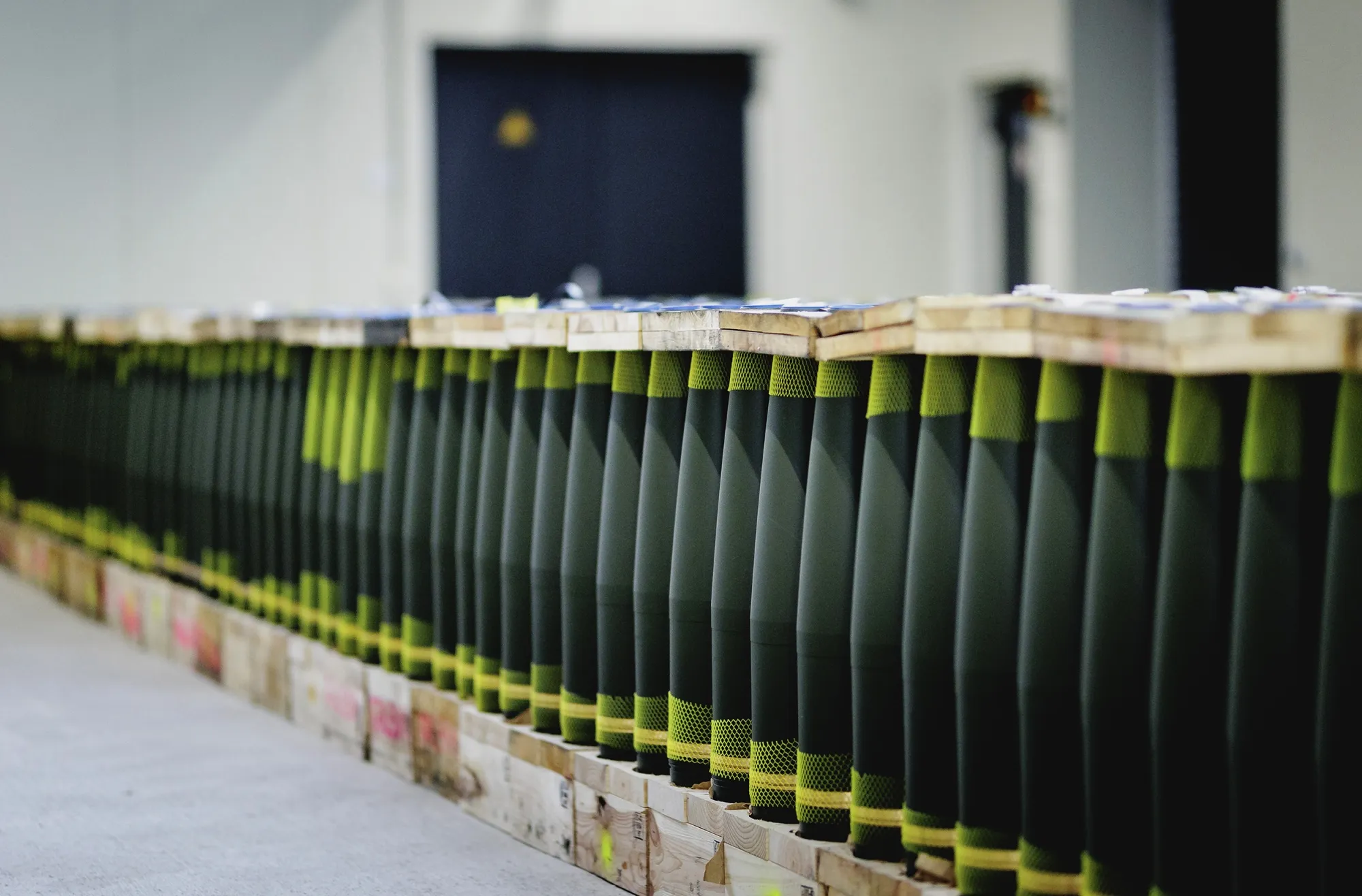 Artillery ammunition at&nbsp;the new Rheinmetall artillery plant in Unterluess, Germany, in&nbsp;August.&nbsp;