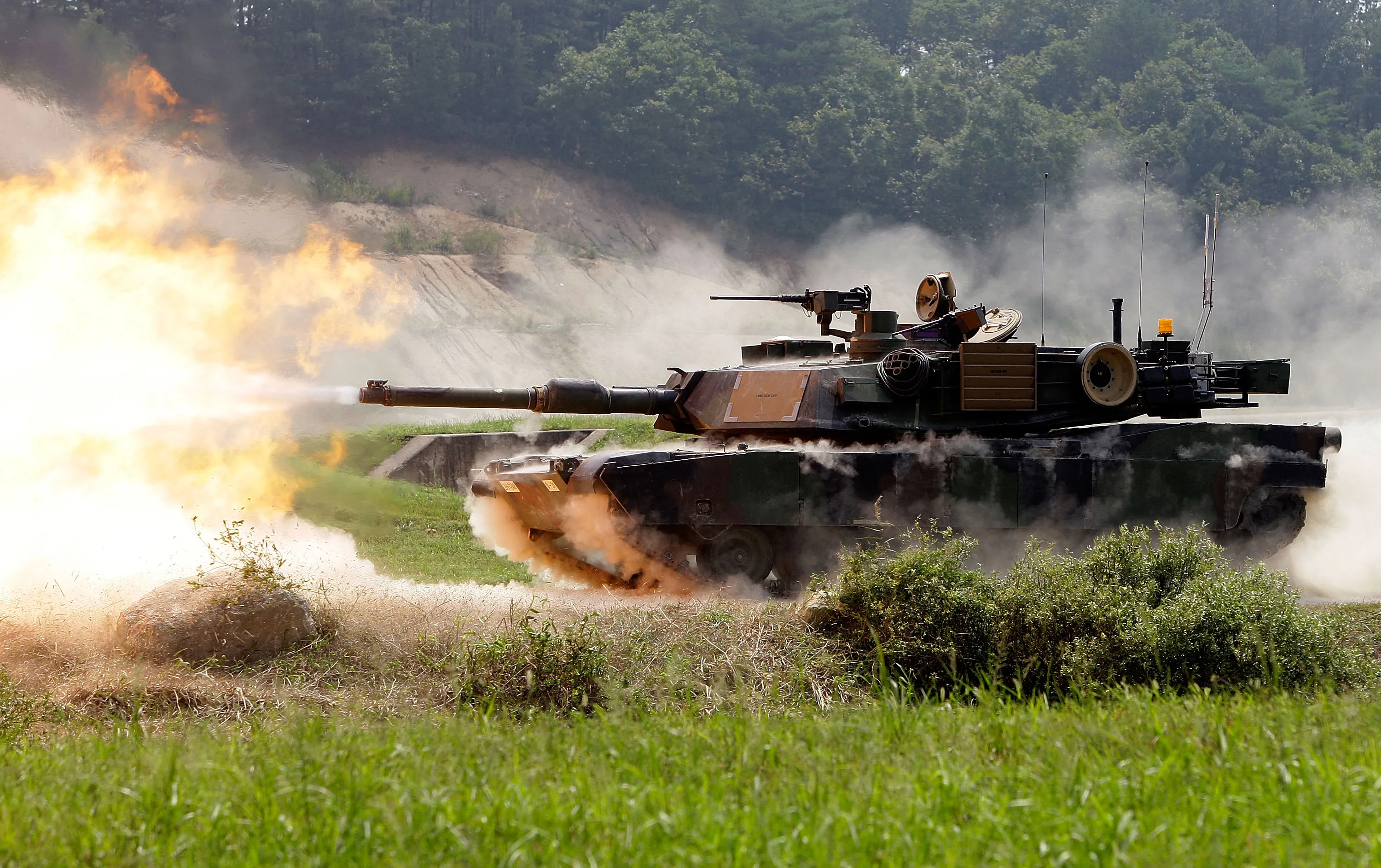 A M1A2 SEP Abrams battle tank.