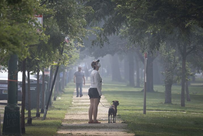 Smoke From Canadian Wildfires Fills The Skies Of Chicago